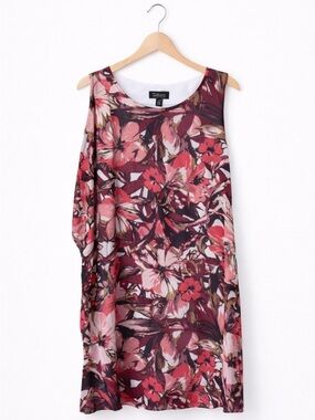 Thalia Sodi Floral Sheath Dress Women’s Large Asymmetrical Hem